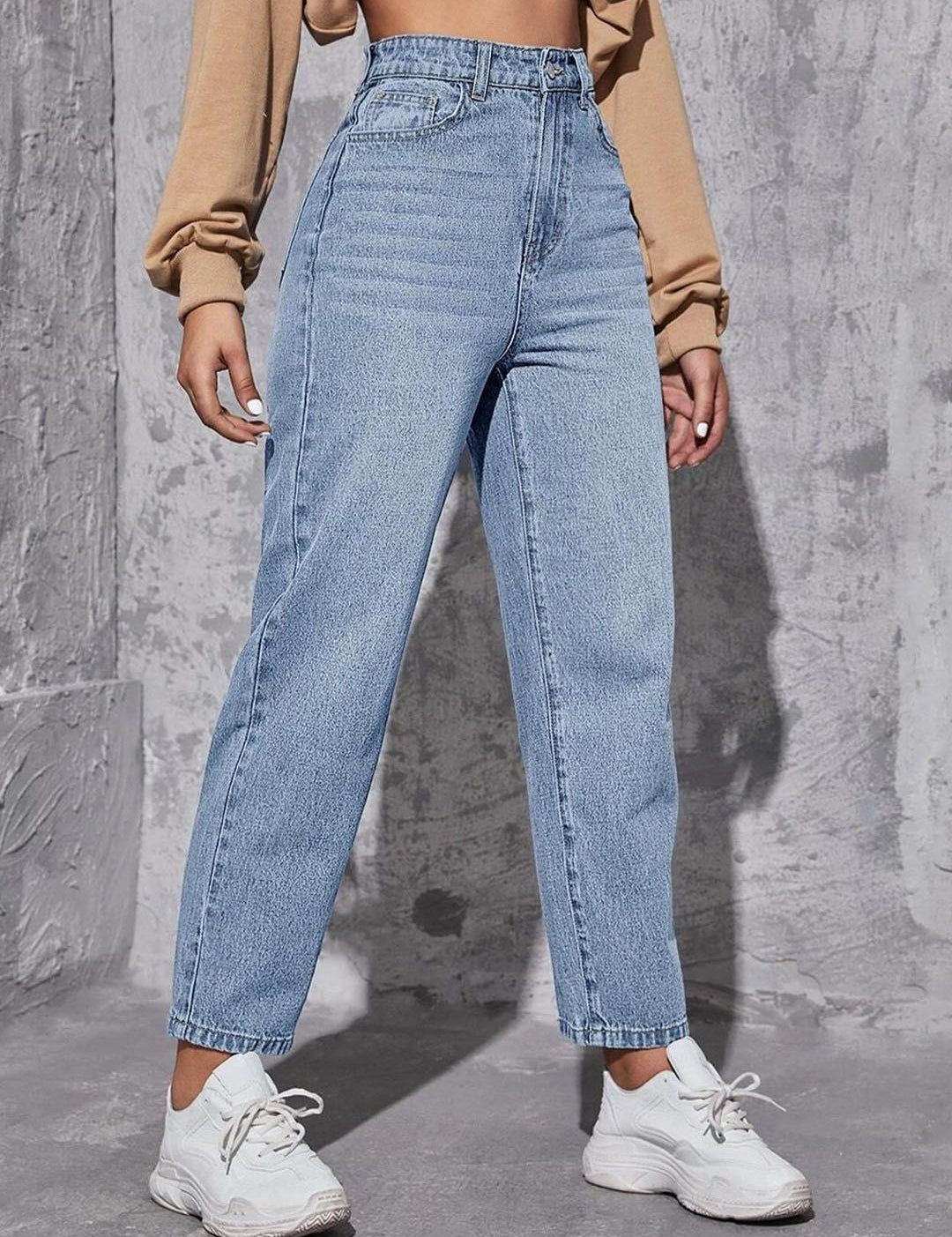 Kotty Women Blue Jean High-Rise Clean Look Light Fade Stretchable Jeans