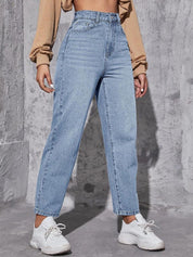 Kotty Women Blue Jean High-Rise Clean Look Light Fade Stretchable Jeans