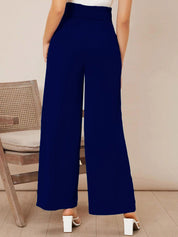 Kotty Women Relaxed Straight Fit High-Rise Easy Wash Parallel Trousers