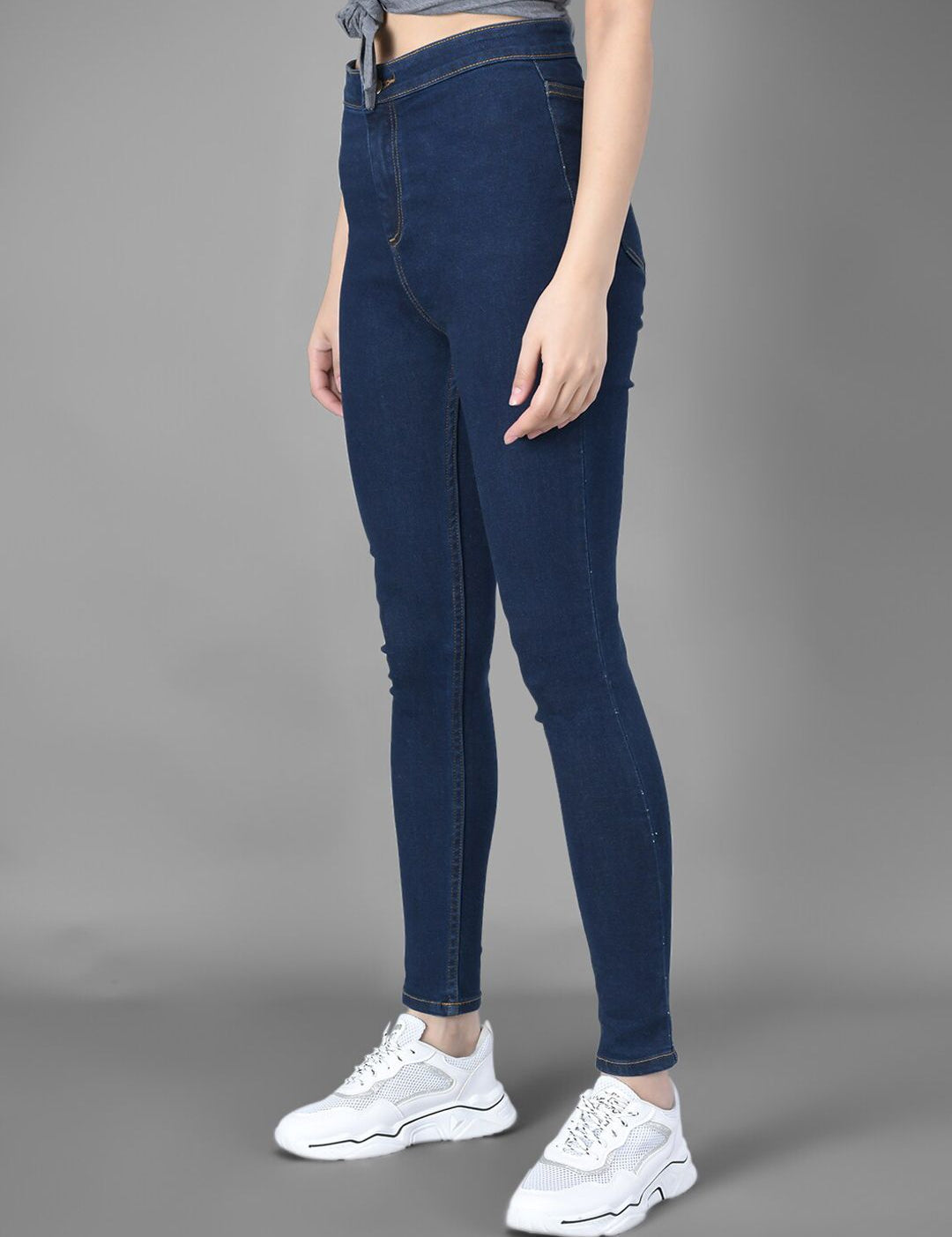Kotty Women Blue Skinny Fit High-Rise Clean Look Jeans