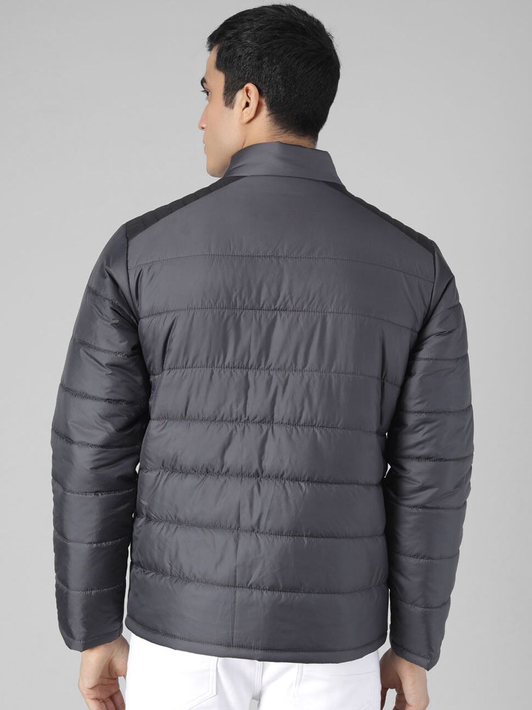 Kotty Men Black Solid Padded Jacket