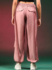 Kotty Women Solid Relaxed Loose Fit High-Rise Easy Wash Trousers