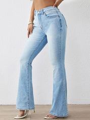 Kotty Women Jean Bootcut High-Rise Heavy Fade Stretchable Jeans