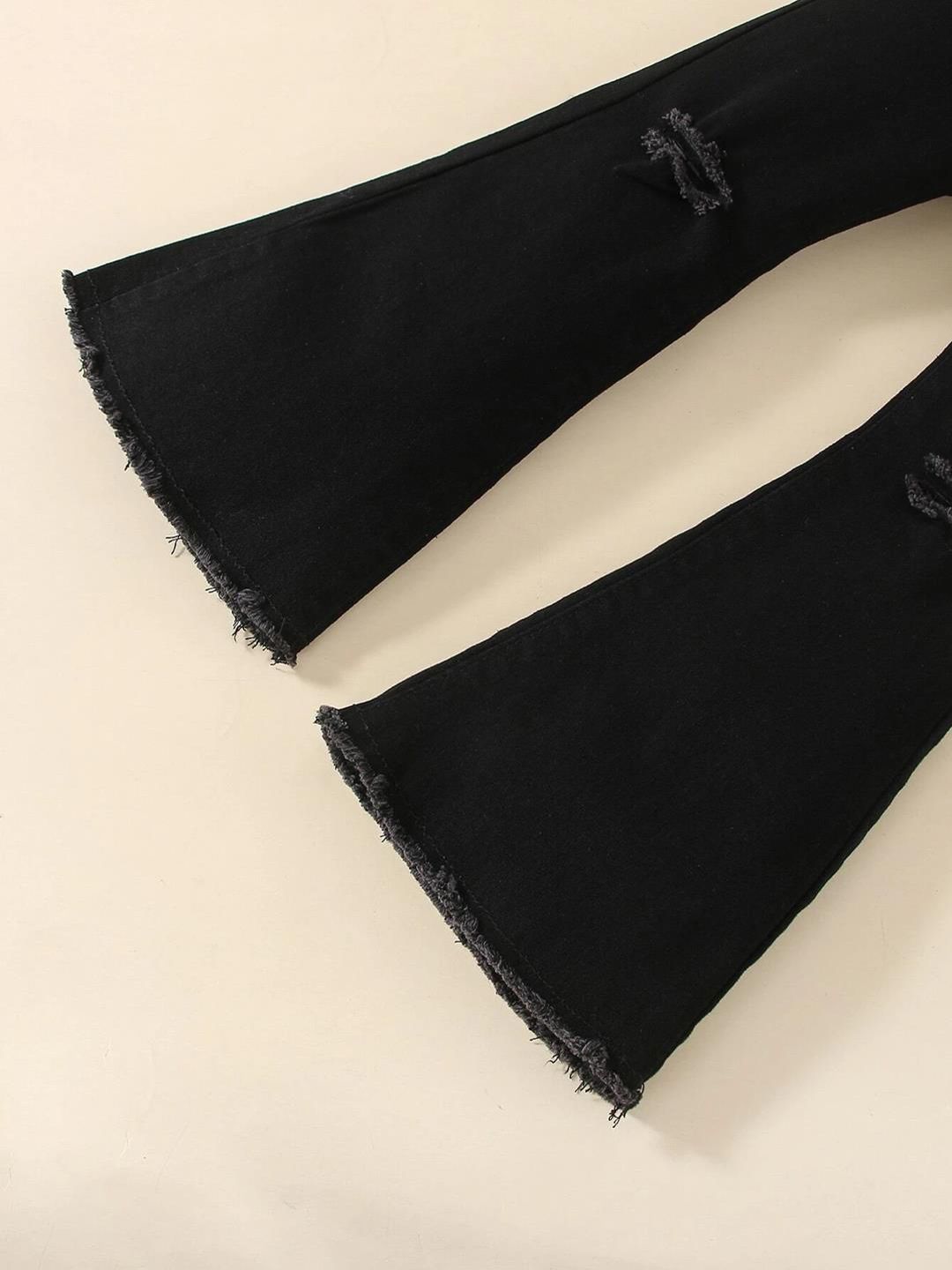 Kotty Girls Jean Bootcut Slash Knee Stretchable Jeans