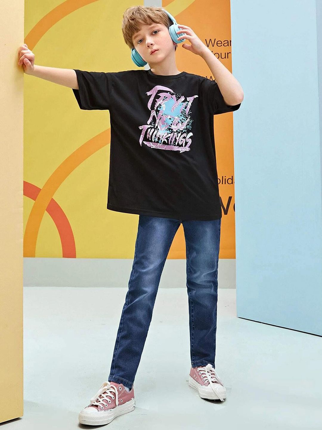 Kotty Boys Jean Regular-Fit Light Fade Stretchable Jeans