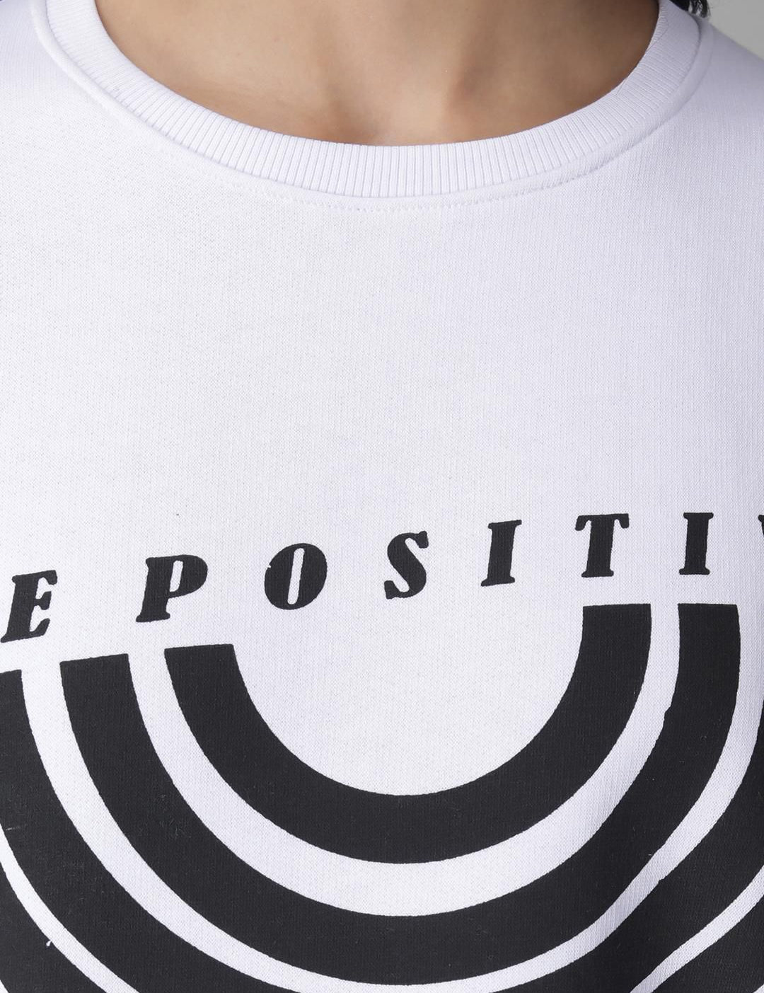 Kotty Women White Striped Sweatshirt