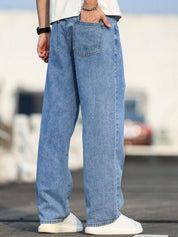 Kotty Men Straight Fit Mid-Rise Stretchable Jeans