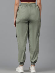 Kotty Women High-Rise Easy Wash Cotton Chinos Trousers