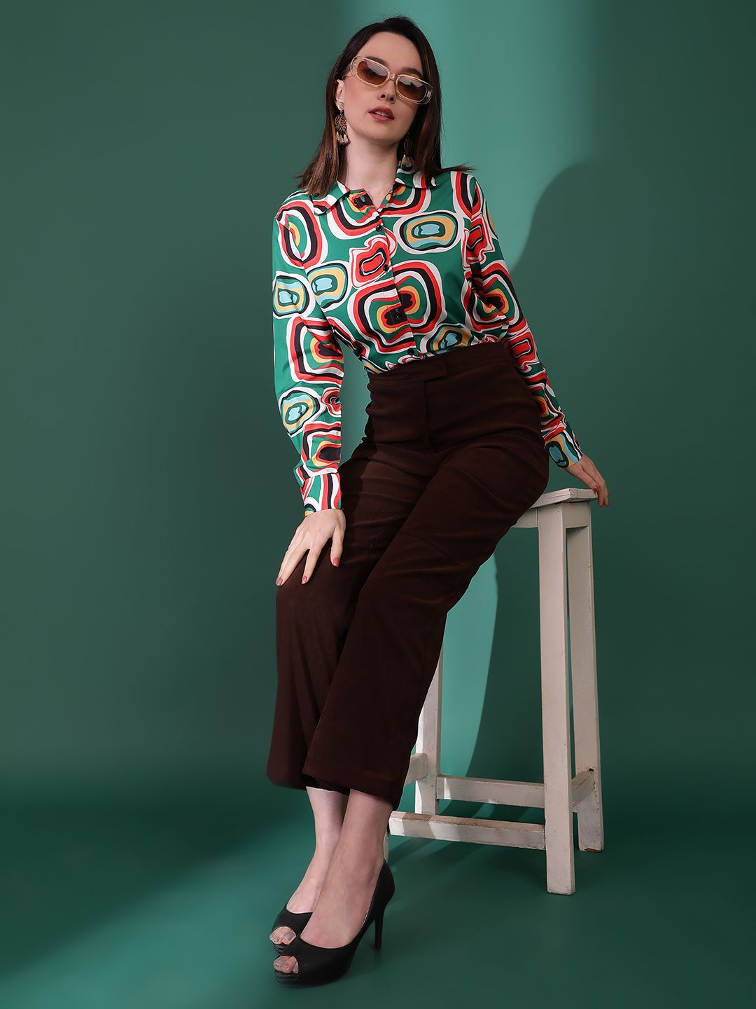 Kotty Women Opaque Printed Casual Shirt