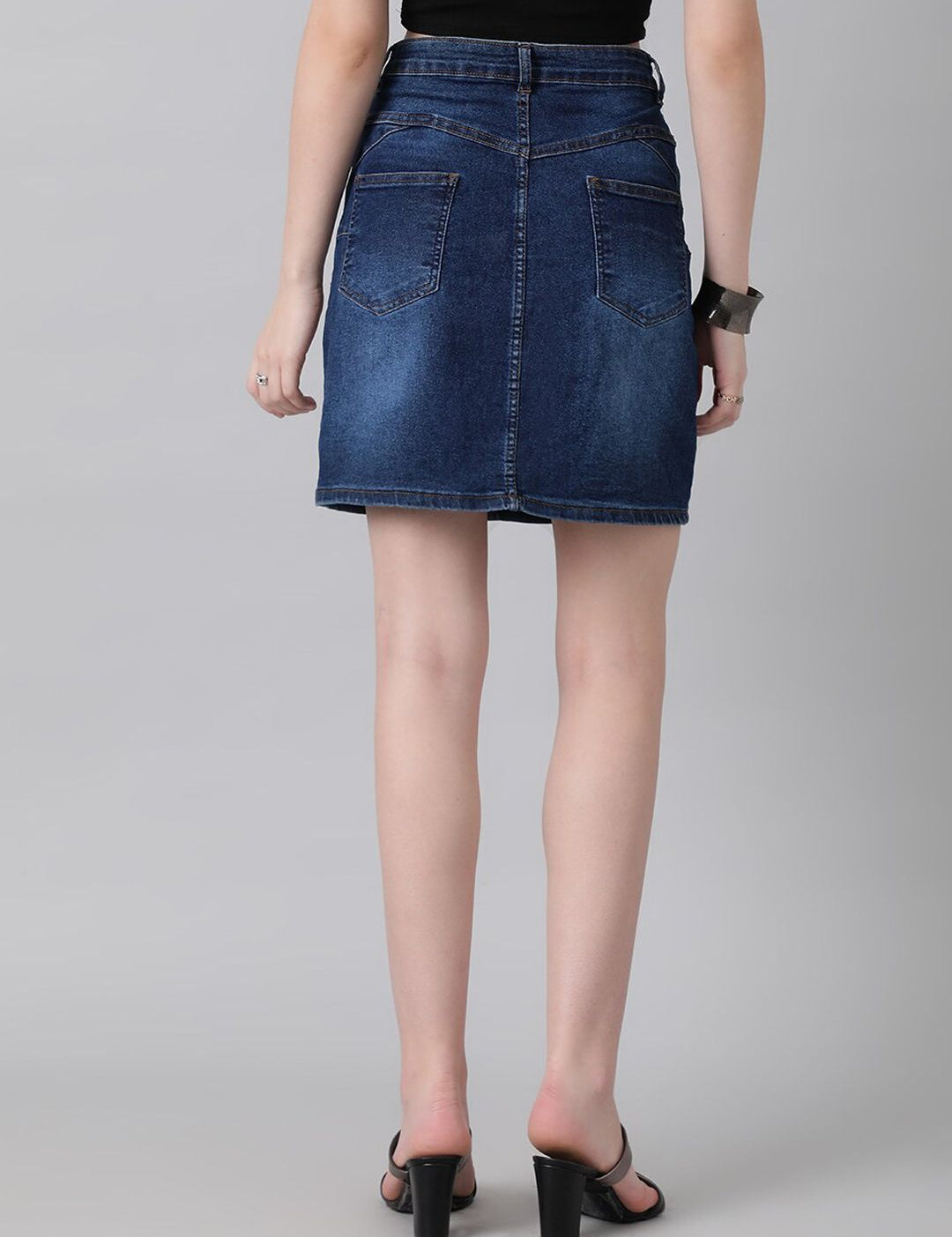 Kotty Denim Straight Skirt