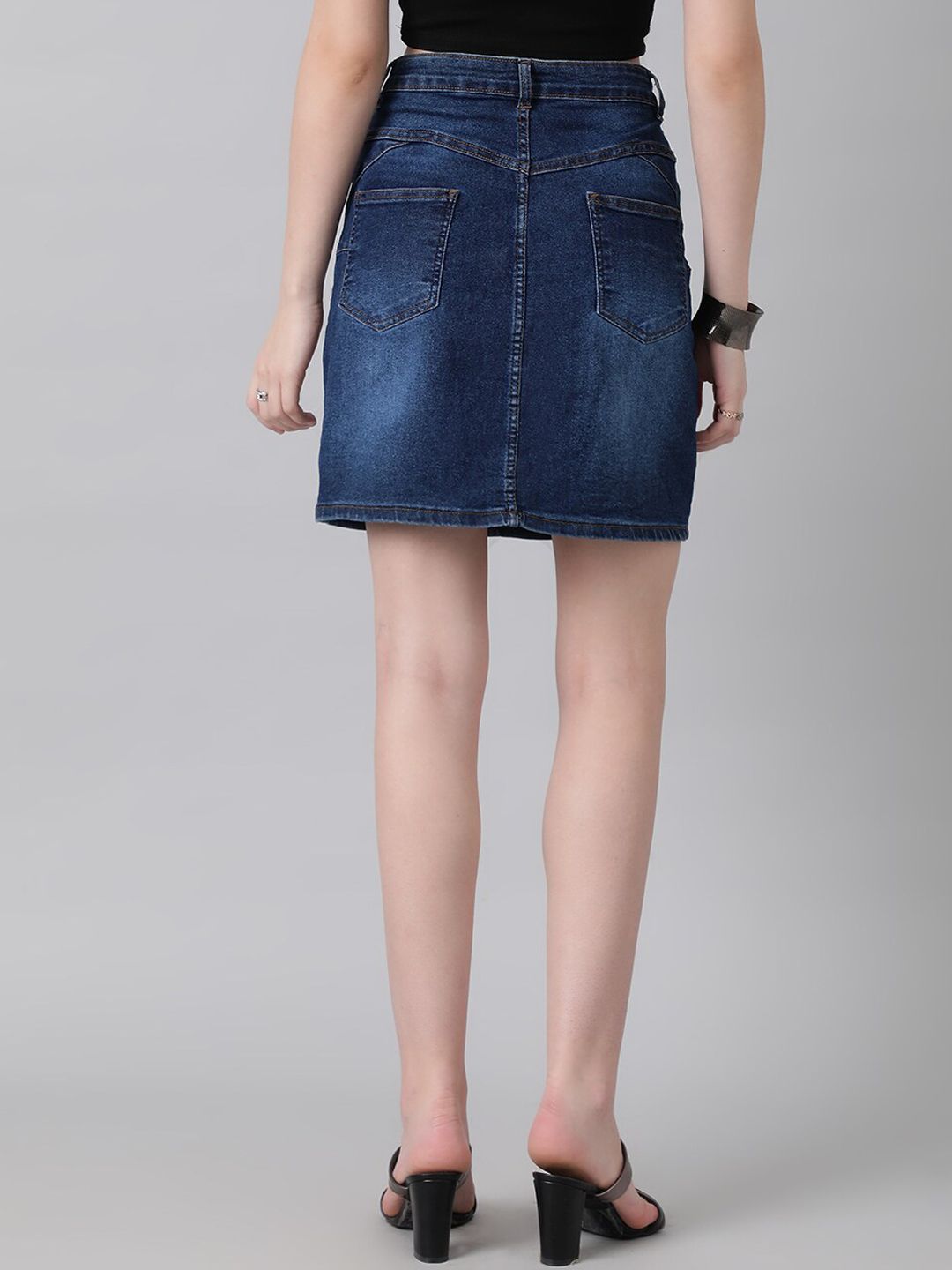 Kotty Denim Straight Skirt