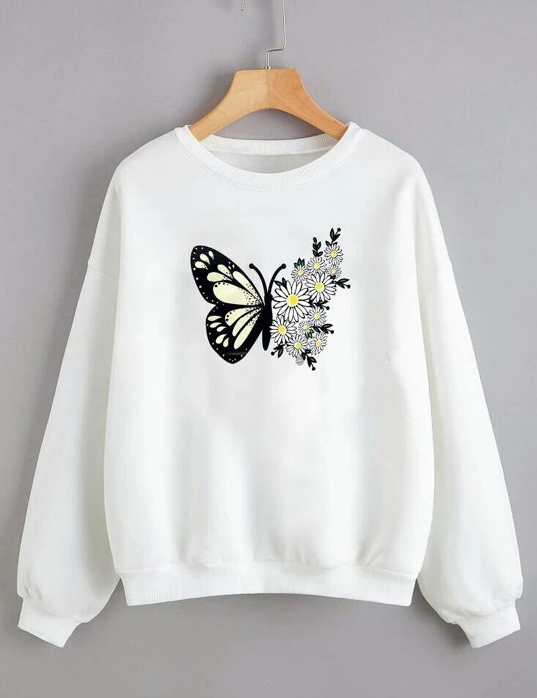 Kotty Women White Printed Sweatshirt