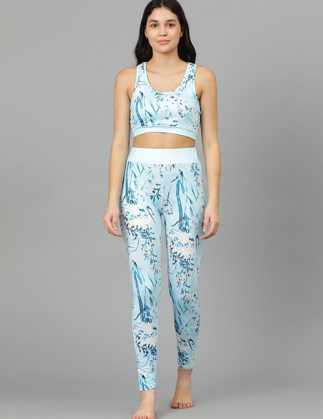 Kotty Round Neck Sleeveless Printed Night suit