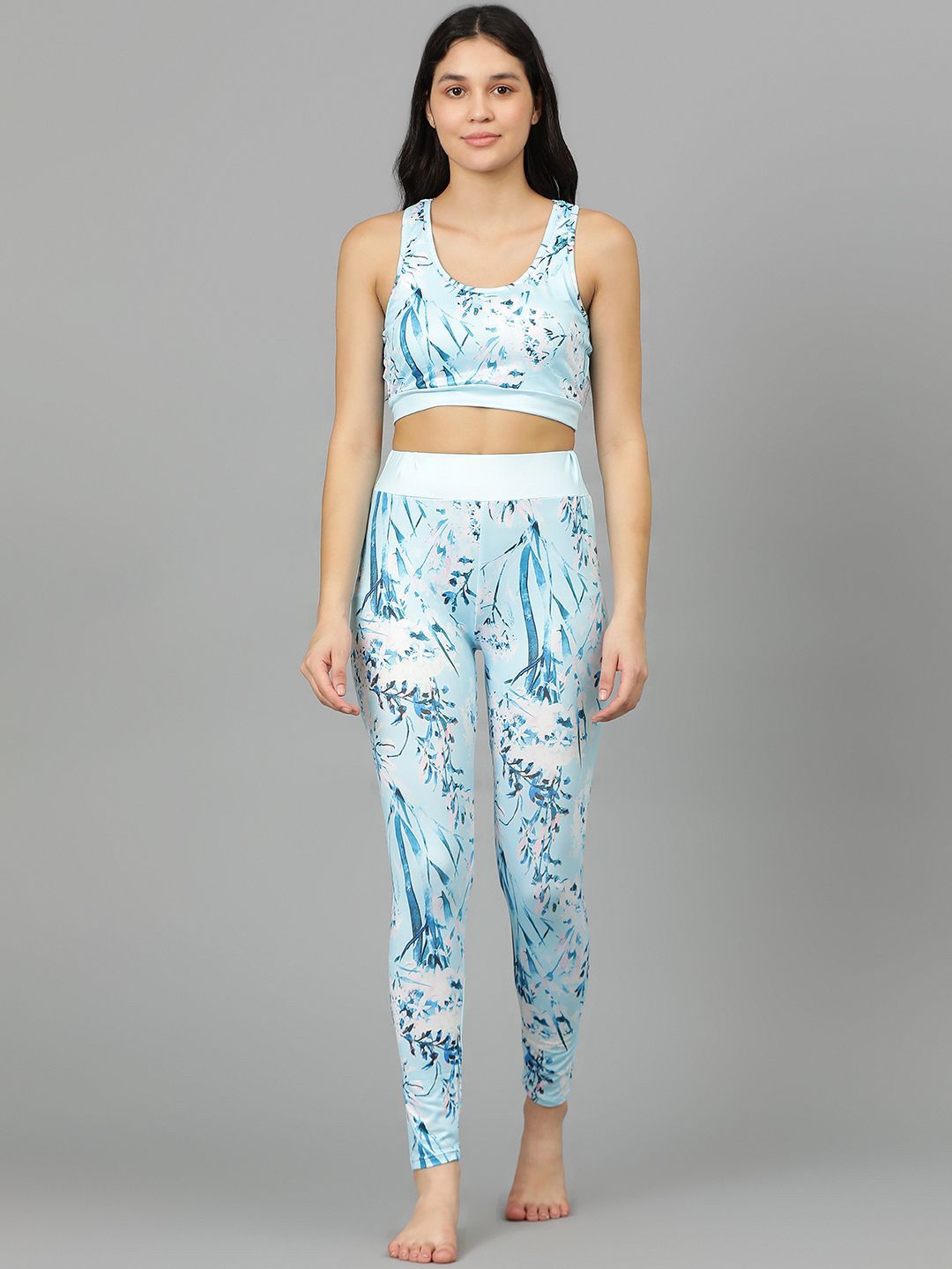 Kotty Round Neck Sleeveless Printed Night suit