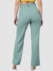KOTTY BIZwear Women Relaxed Straight Leg Straight Fit High-Rise Easy Wash Trousers