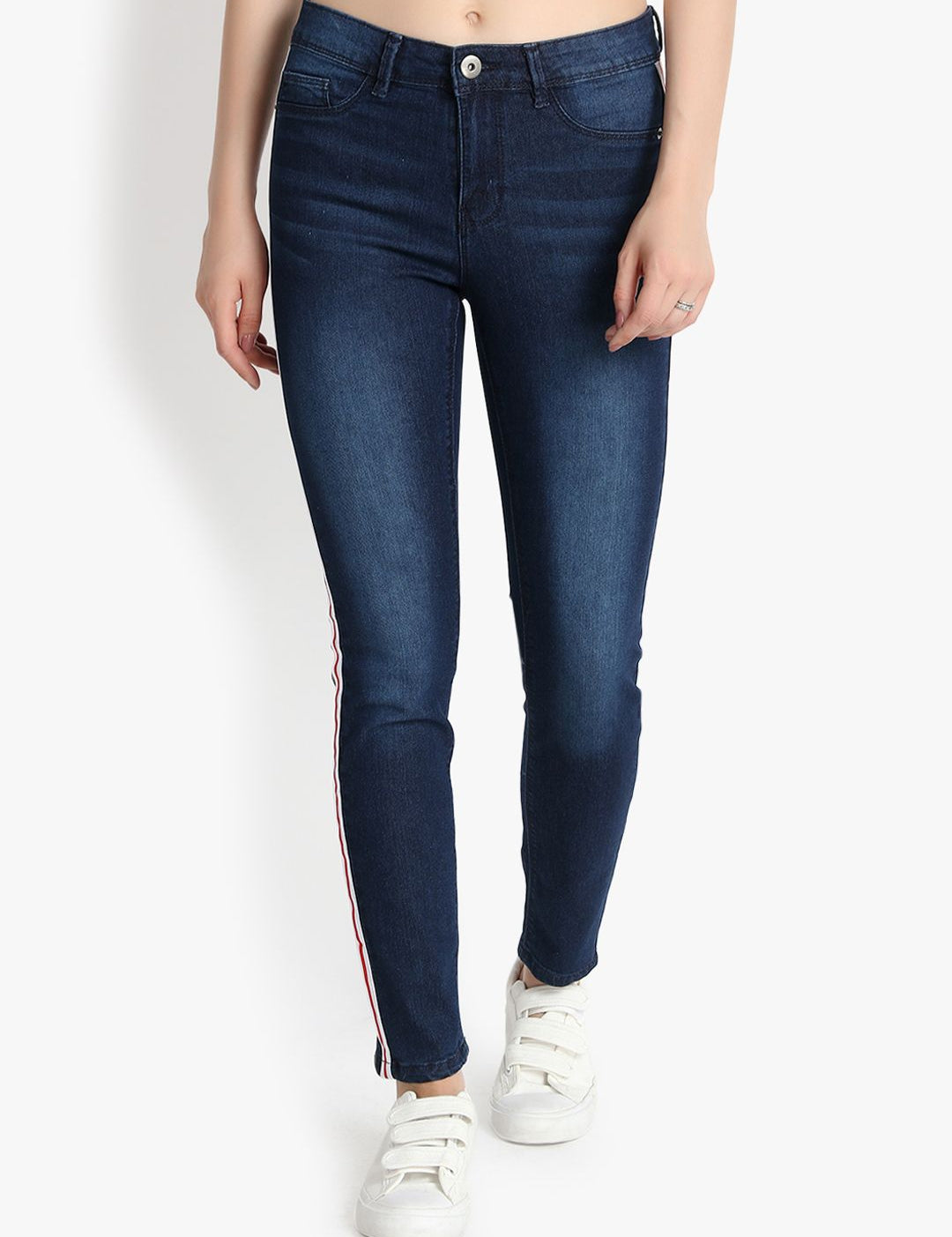 Kotty Women Blue Skinny Fit High-Rise Clean Look Jeans