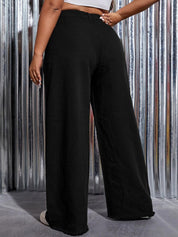  KOTTY Basics Plus Size Women Wide Leg High-Rise Clean Look Stretchable Jeans