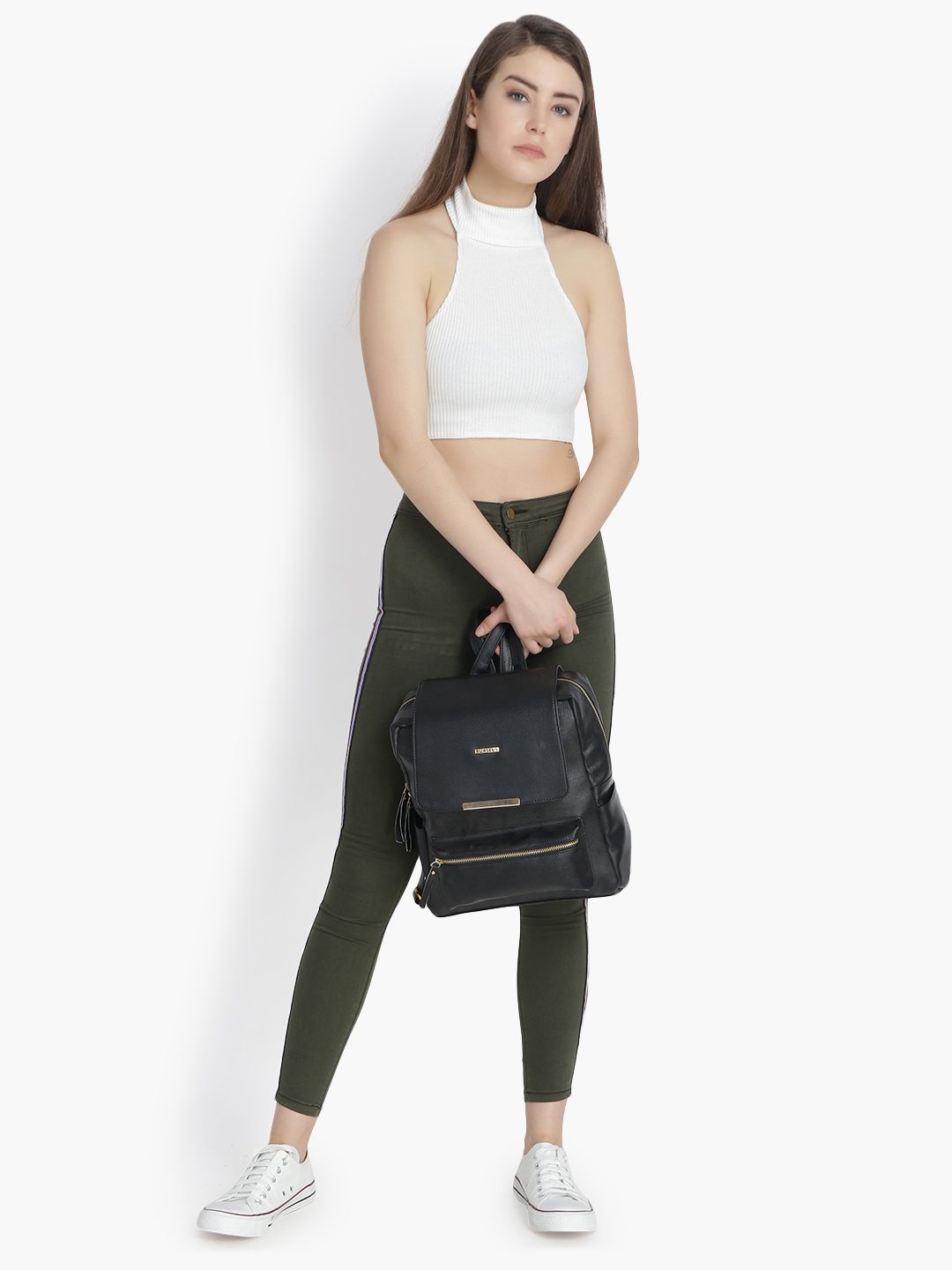 Kotty Women Olive Green Skinny Fit High-Rise Clean Look Stretchable Jeans