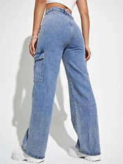 Kotty Blue Women Jean Straight Fit High-Rise Clean Look Heavy Fade Stretchable Jeans