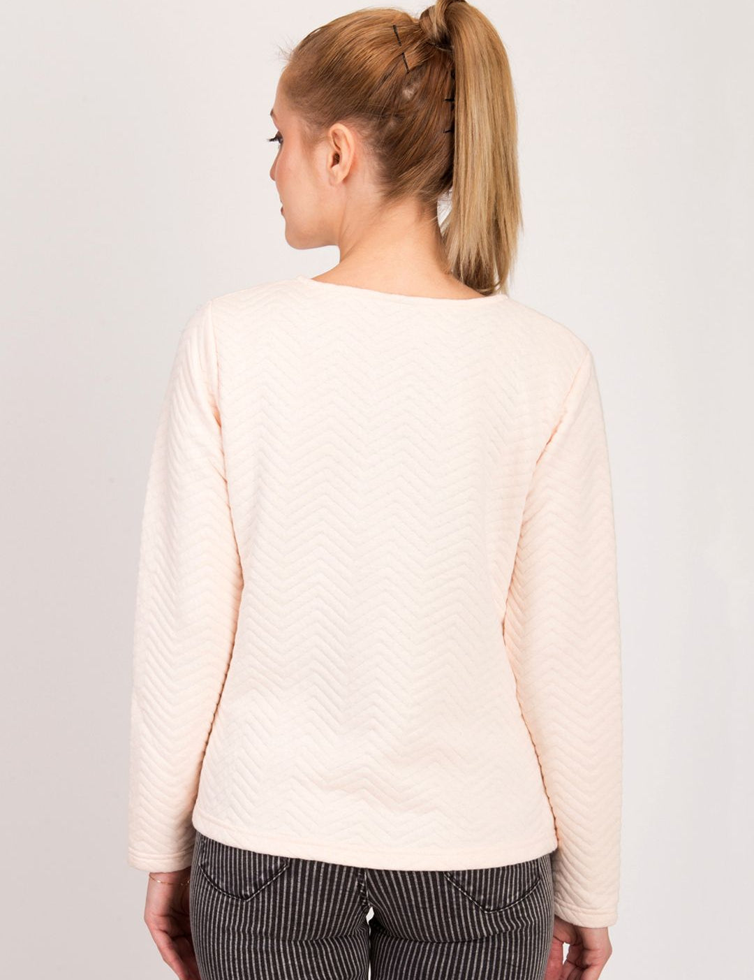 Kotty Women Pink Self Design Open Front Jacket