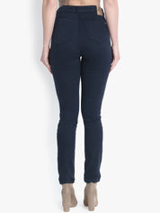 Kotty Women Navy Blue Skinny Fit High-Rise Clean Look Stretchable Jeans