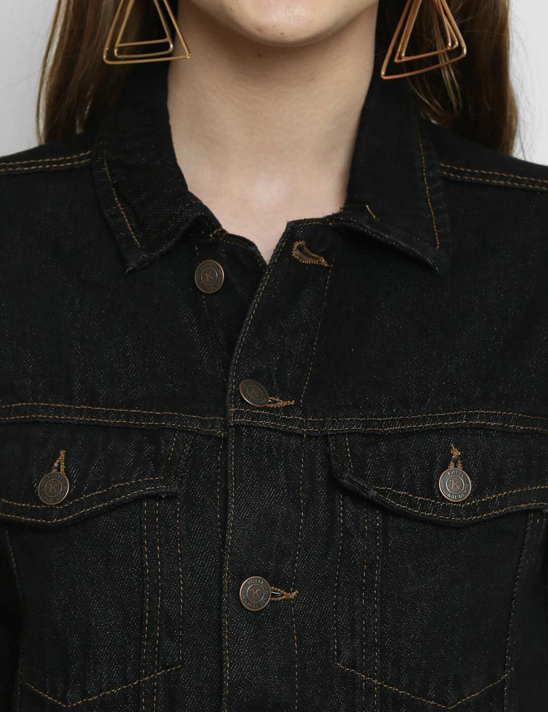 Kotty Women Black Denim Jacket