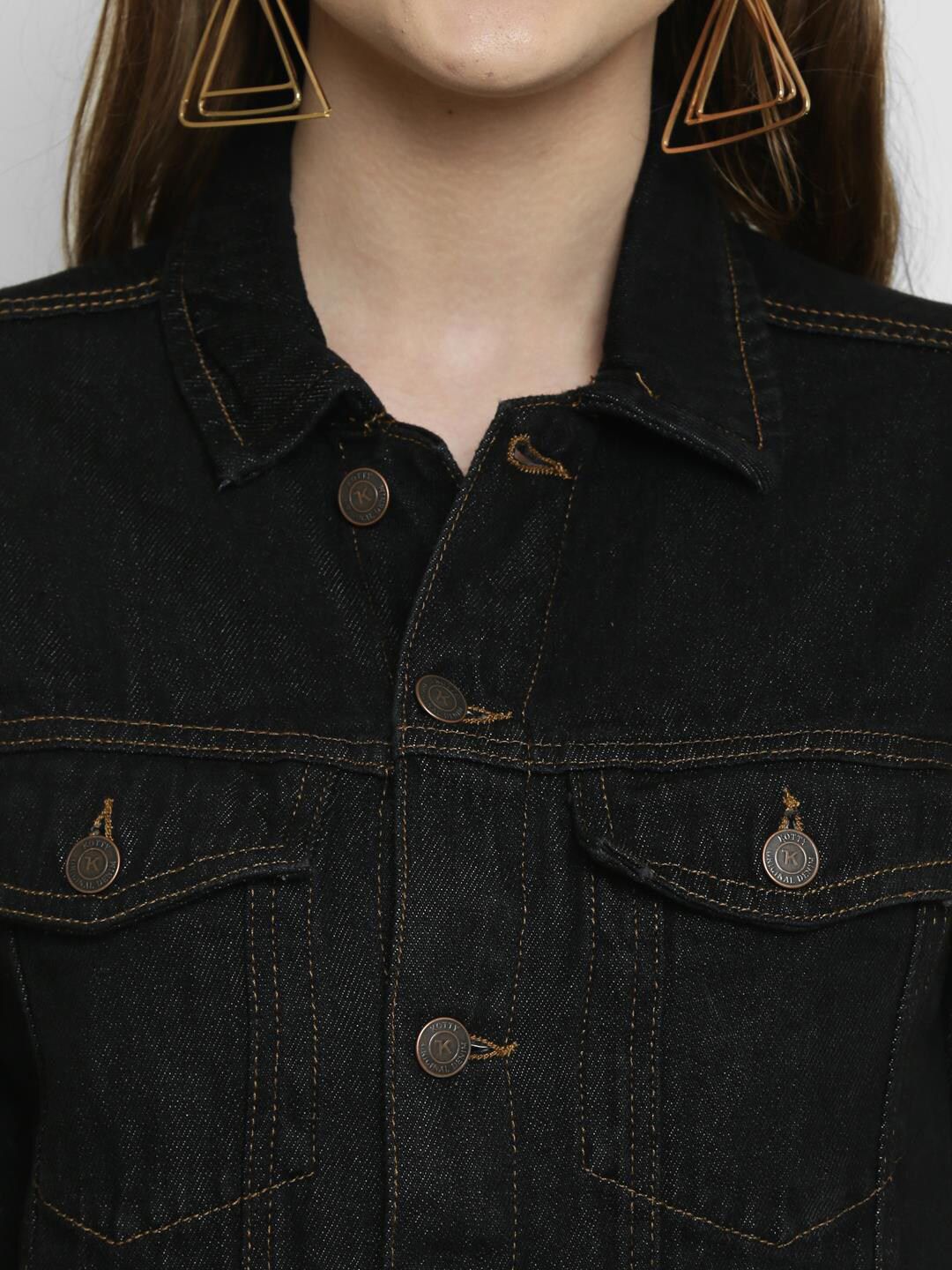 Kotty Women Black Denim Jacket