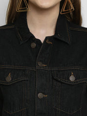 Kotty Women Black Denim Jacket
