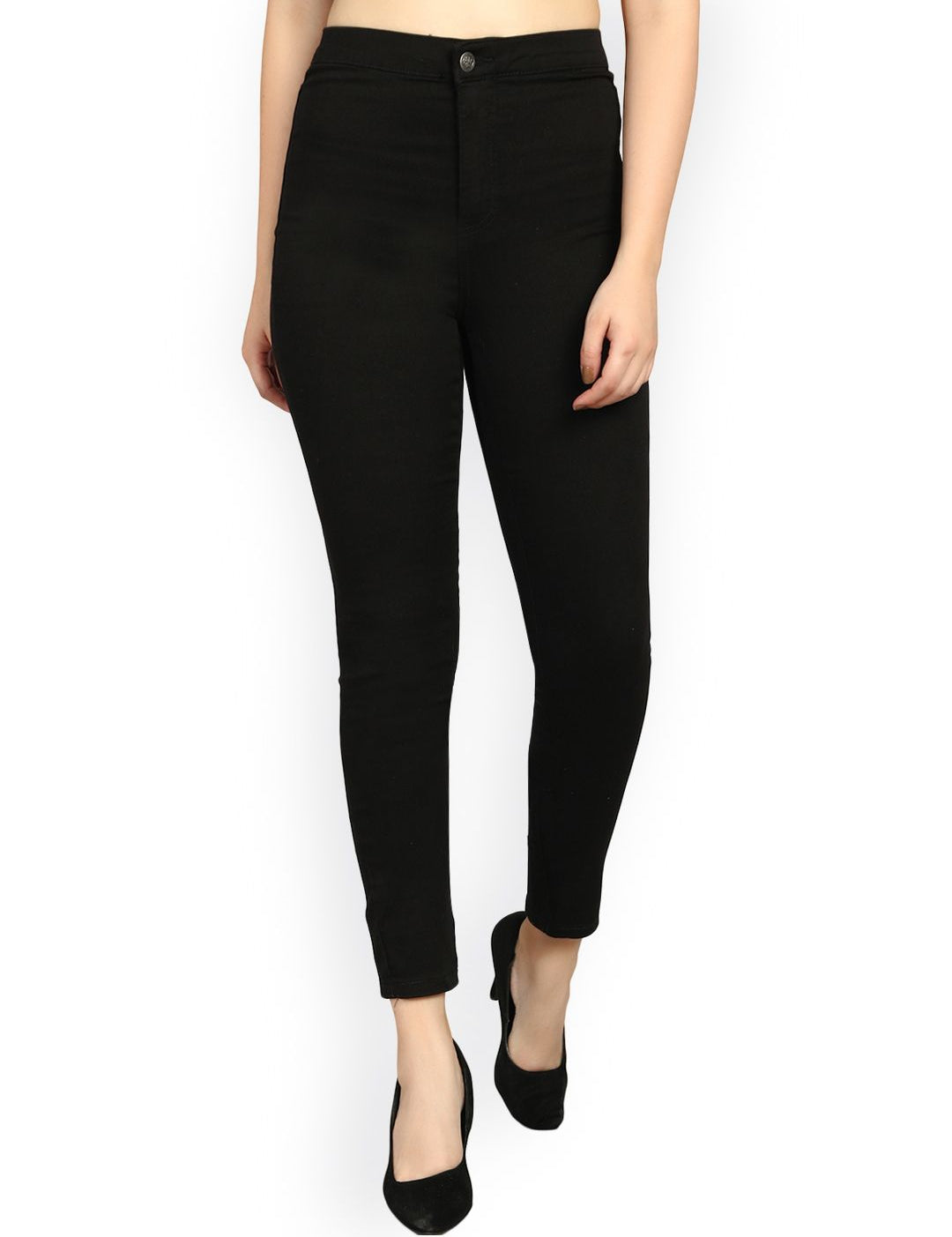 Kotty Women Black Skinny Fit High-Rise Clean Look Jeans