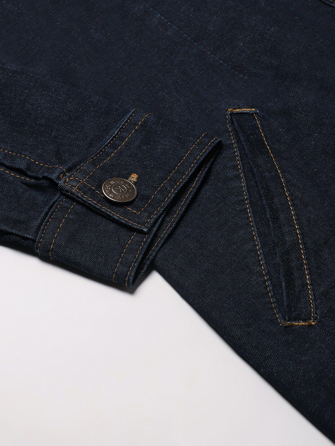 Kotty Women Blue Solid Denim Shirt Dress & Belt