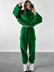 Kotty Green Hooded Sweatshirt With Joggers 
