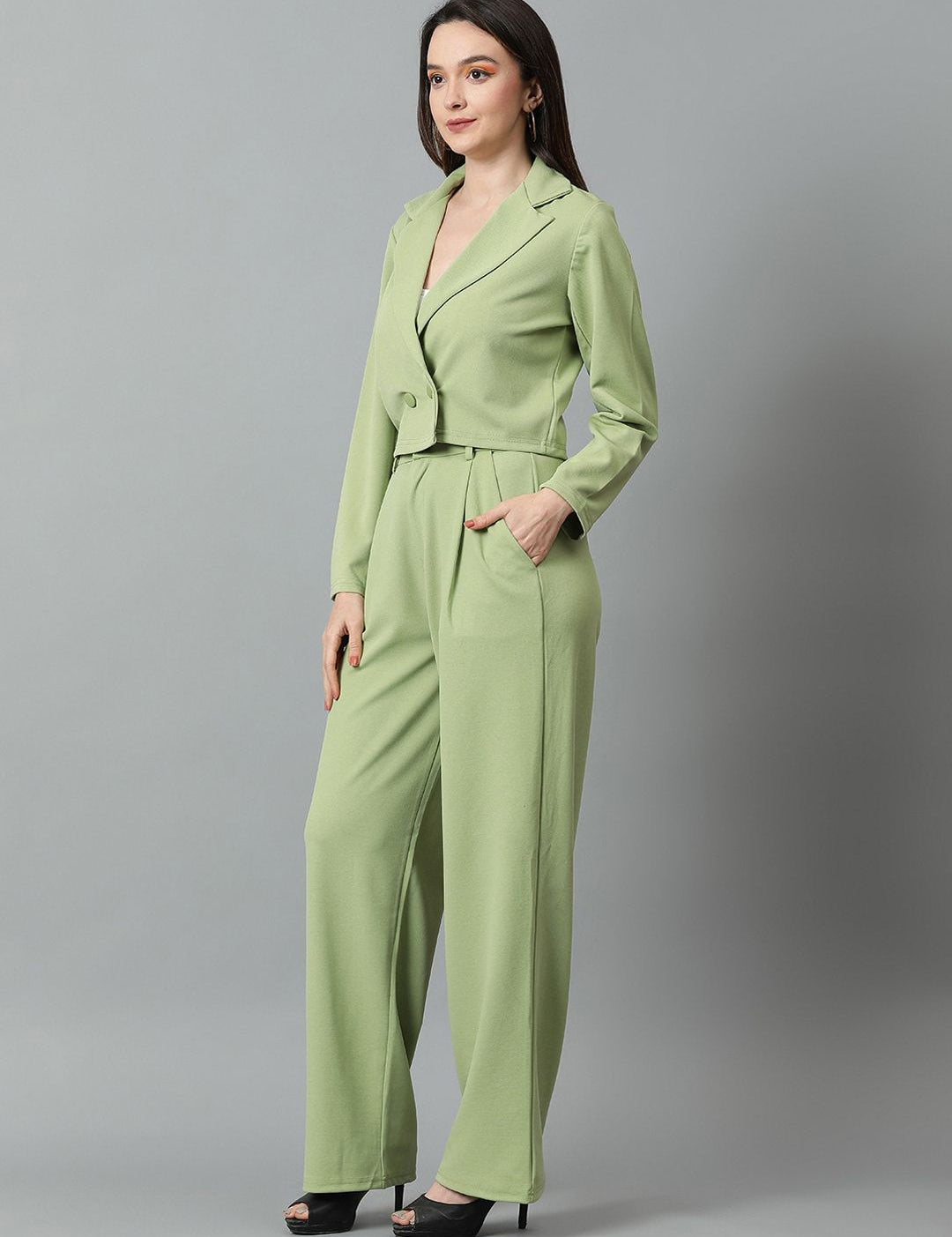 KOTTY BIZwear Basics Notched Lapel Collar Blazer With Trousers Co-Ords