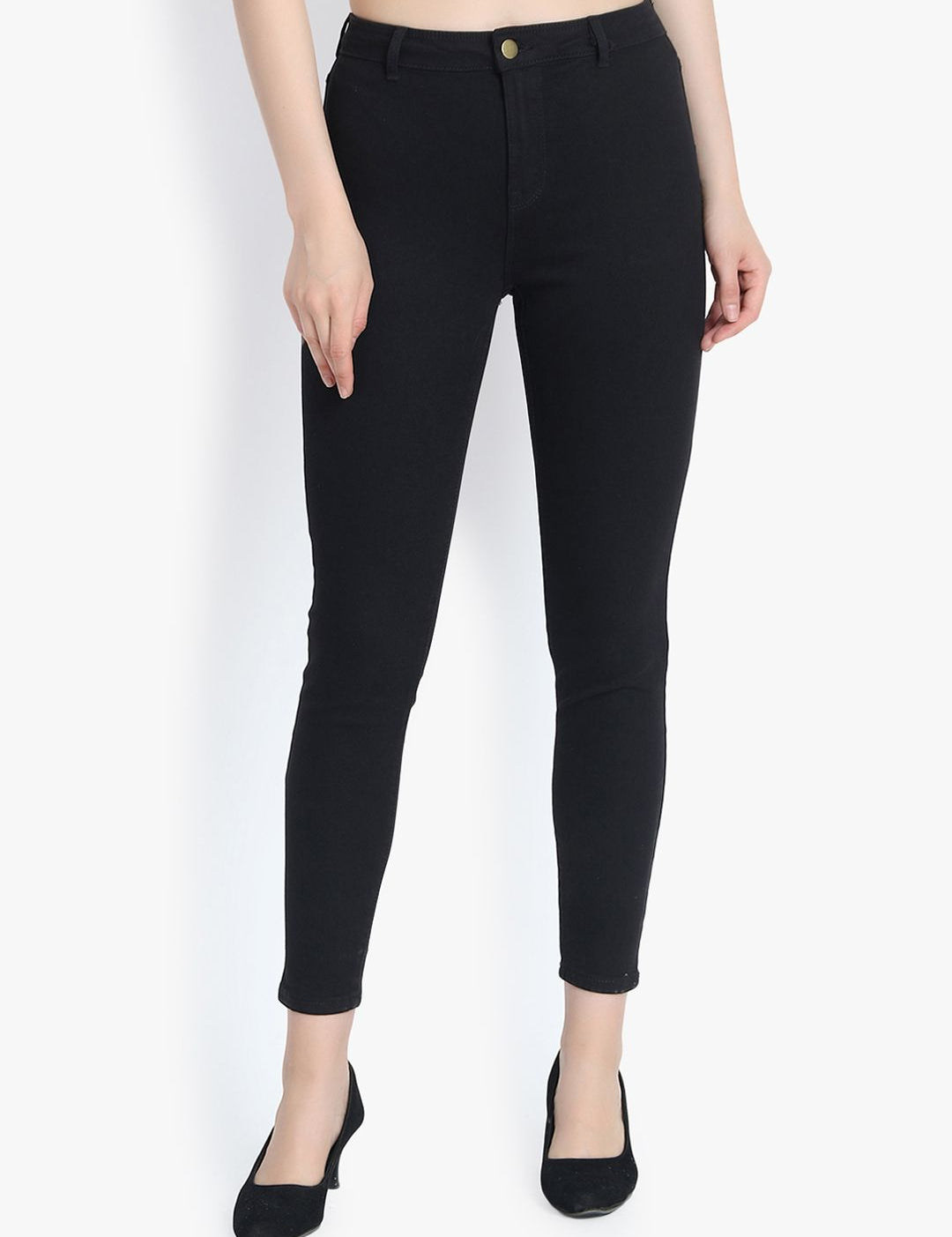 Kotty Women Black Skinny Fit High-Rise Clean Look Jeans