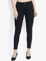 Kotty Women Black Skinny Fit High-Rise Clean Look Jeans