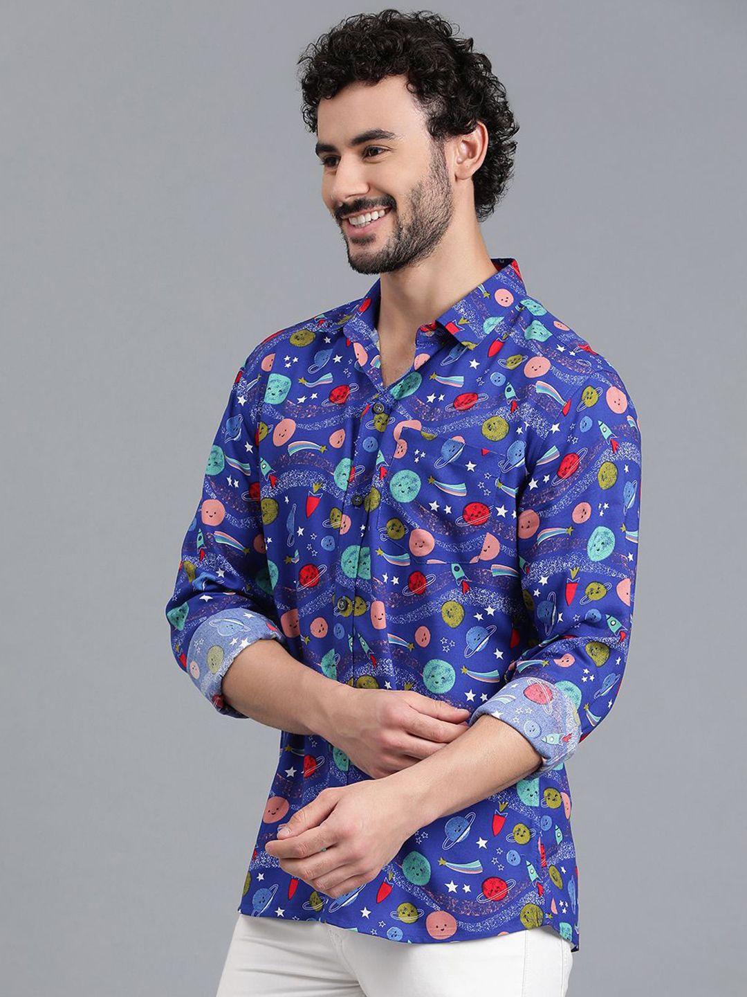 Kotty New Relaxed Fit Abstract Printed Casual Shirt