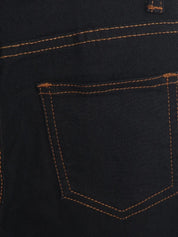 Kotty Girls Black Mid-Rise Clean Look Cotton Stretchable Jeans