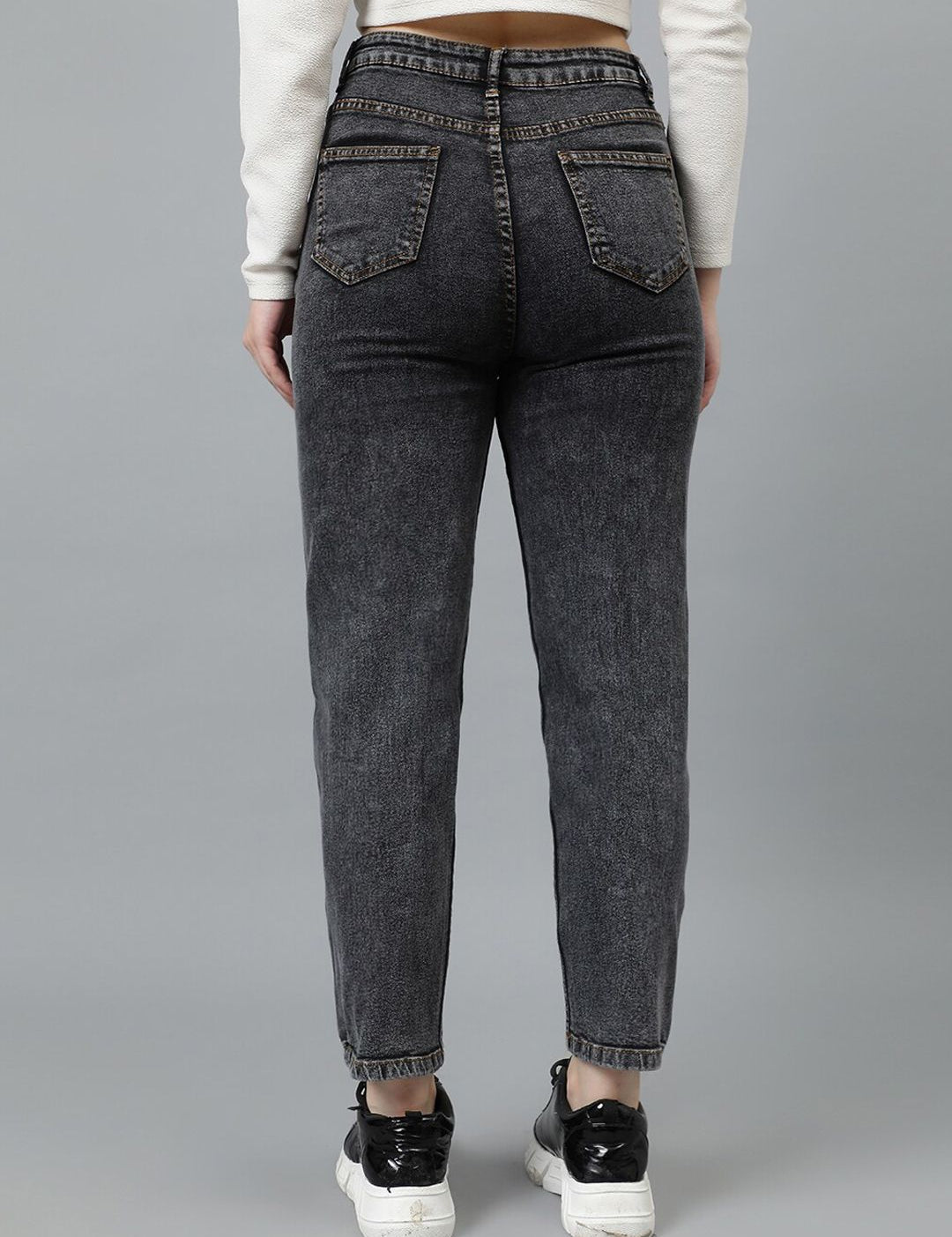 Kotty Women Grey Jean High-Rise Highly Distressed Stretchable Jeans