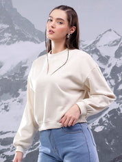 Kotty Women Round Neck Pullover Sweatshirt