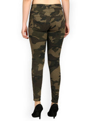 Kotty Women Green Skinny Fit High-Rise Clean Look Jeans