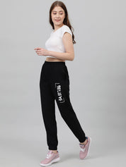 Kotty Women Typography Printed Relaxed-Fit Mid-Rise Joggers