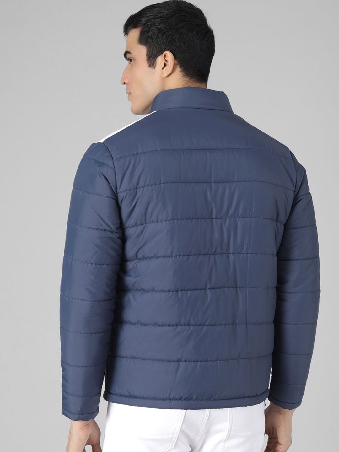 Kotty Men Blue Colourblocked Puffer Jacket