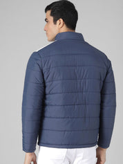 Kotty Men Blue Colourblocked Puffer Jacket