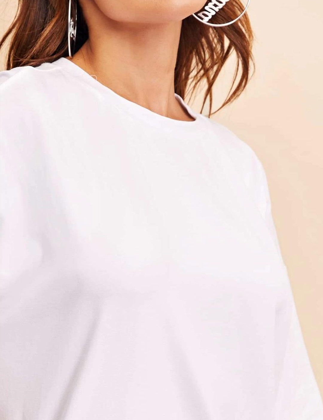 Kotty Drop-Shoulder Sleeves Oversized Cotton T-shirt