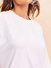 Kotty Drop-Shoulder Sleeves Oversized Cotton T-shirt