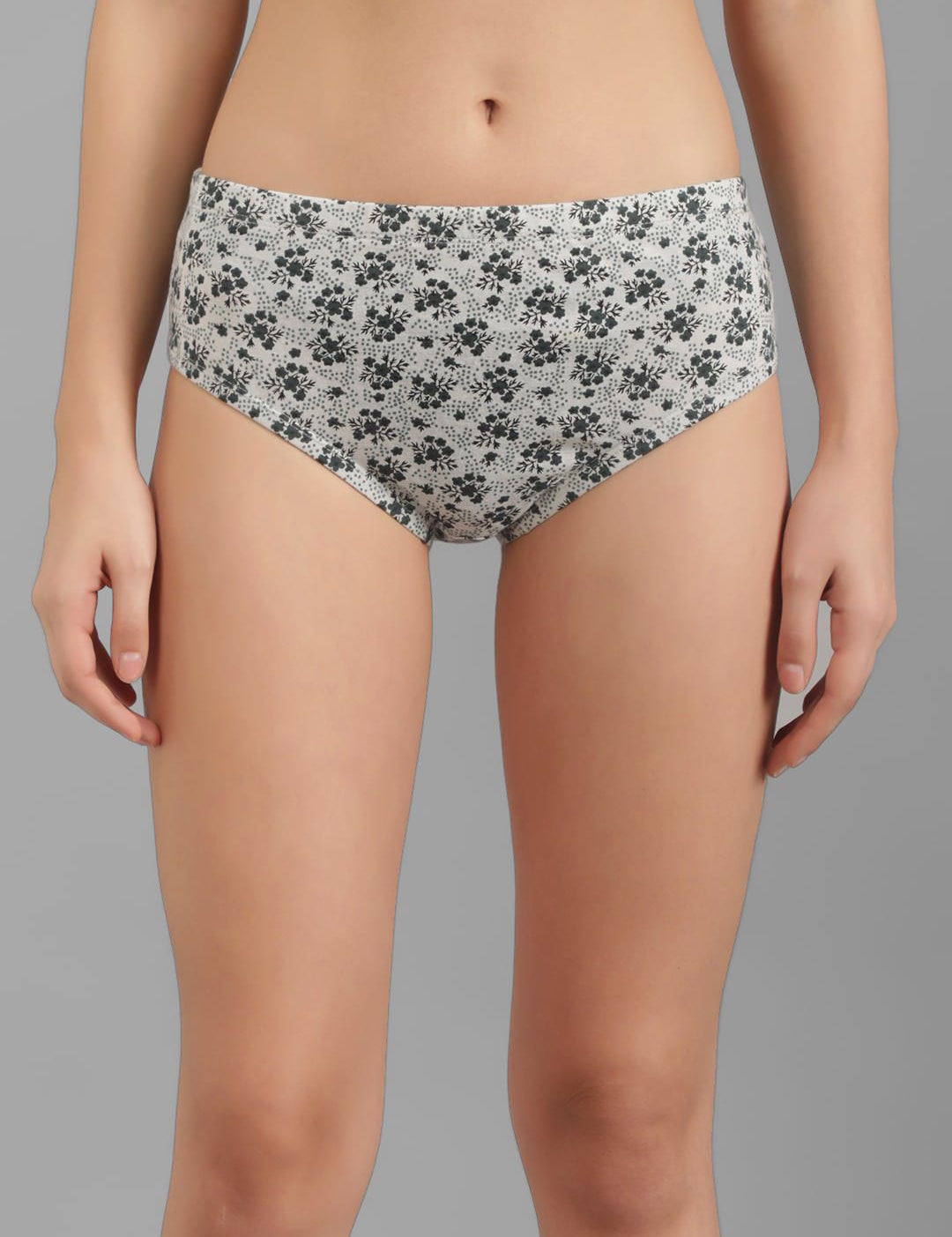 Kotty Women Grey & White Printed Hipster Briefs KTTWOMENSPANTY372