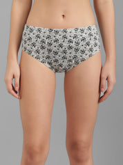 Kotty Women Grey & White Printed Hipster Briefs KTTWOMENSPANTY372