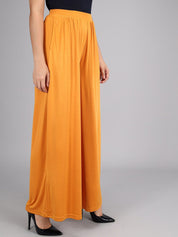 Kotty Women Yellow Flared High-Rise Pleated Parallel Trousers