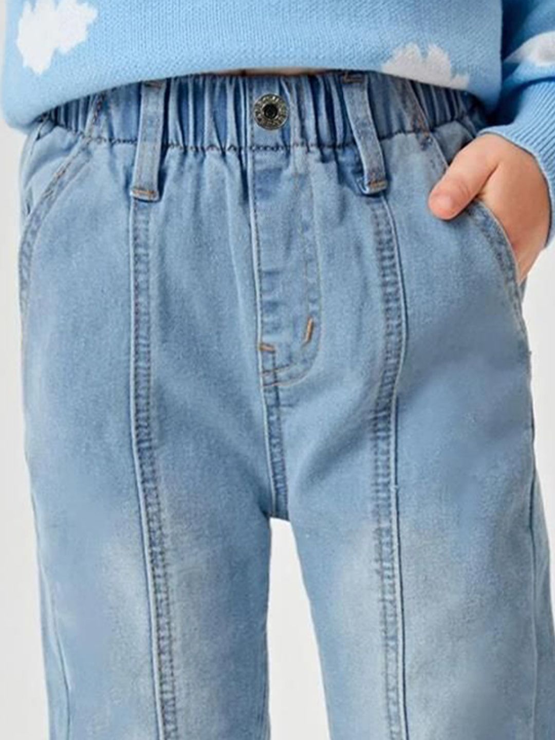 Kotty Girls Jean Low Distress Heavy Fade Stretchable Jeans