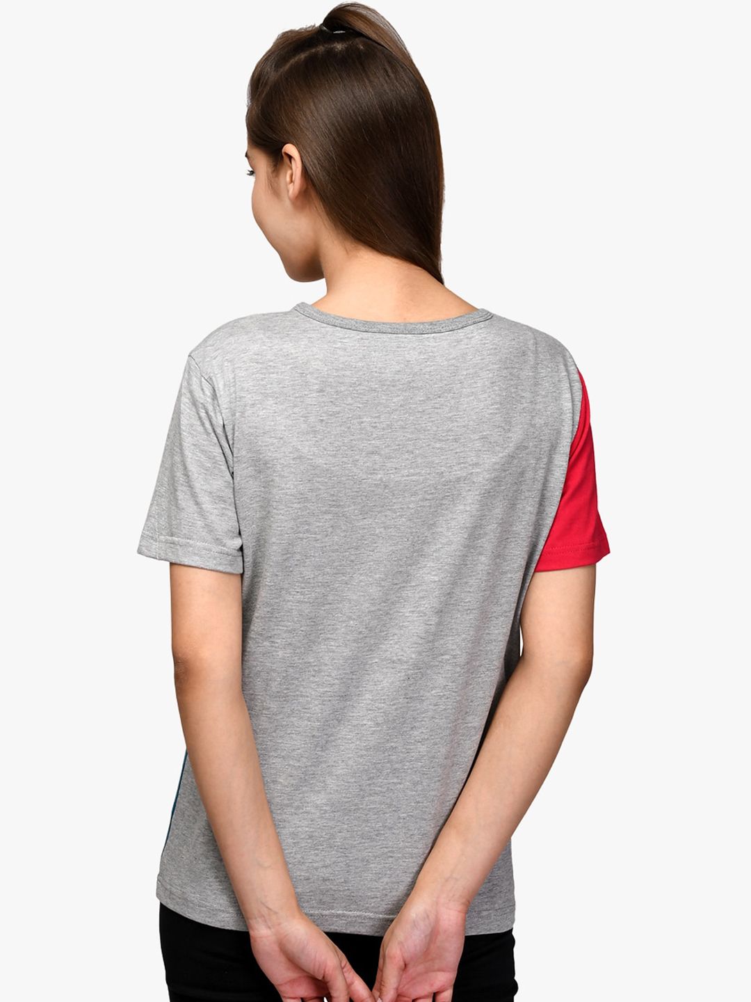 Kotty Women Pack Of 2 Colourblocked Round Neck T-shirt