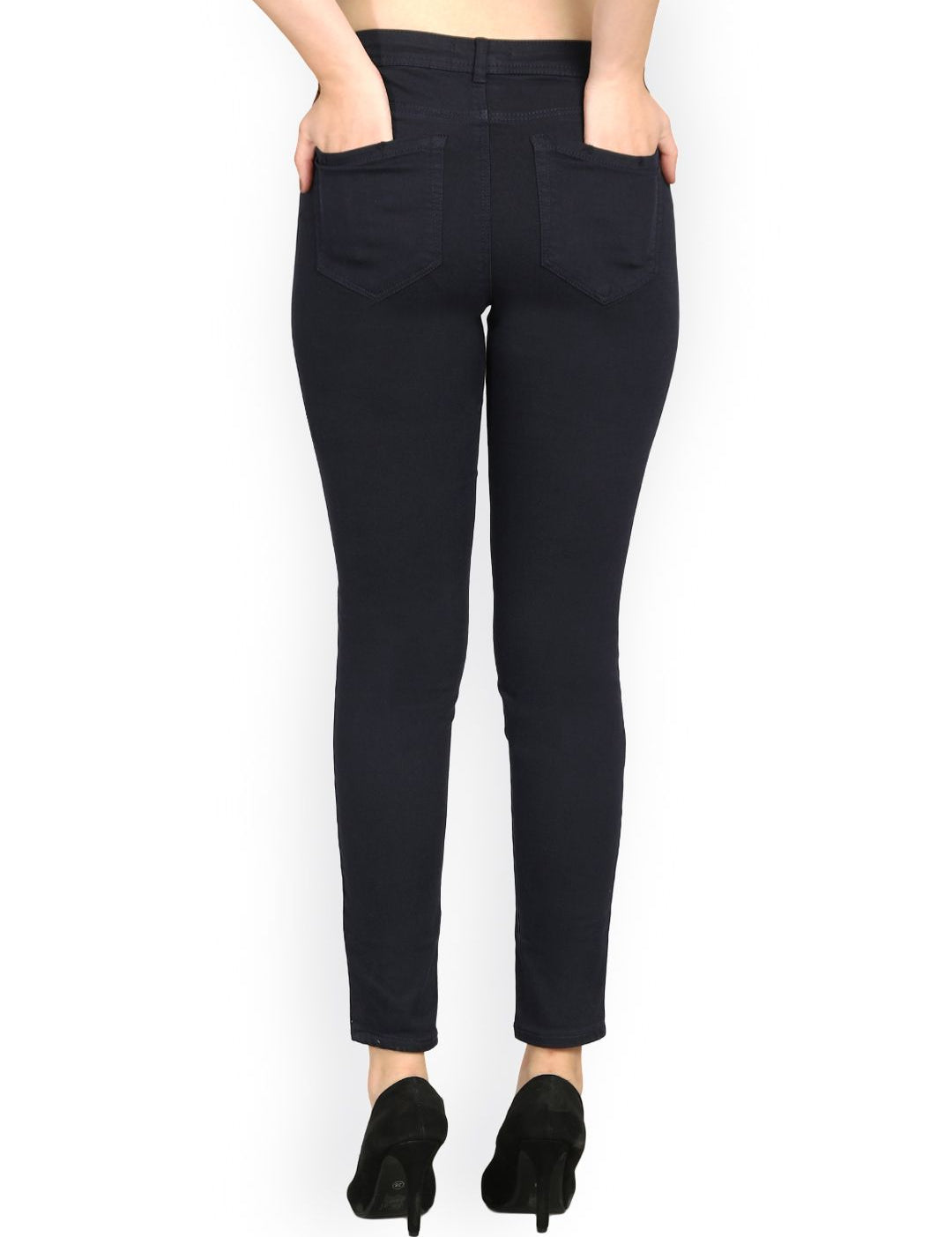 Kotty Women Black Skinny Fit High-Rise Clean Look Jeans